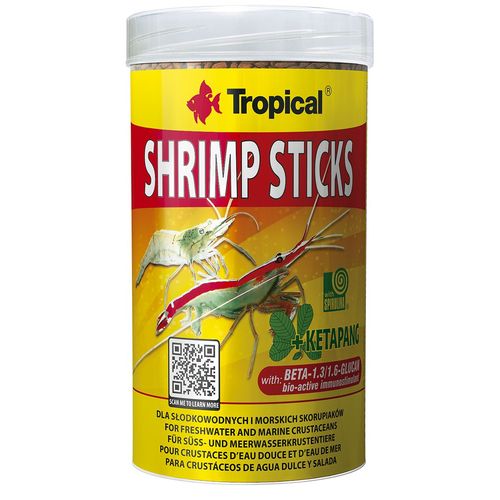 TROPICAL Shrimp Sticks 100ml/55g tyčinky pro sladkovodní a mořské krevety