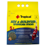 TROPICAL Koi&Goldfish Spirulina Sticks 5l/400g plovoucí krmivo pro jezírkové ryby